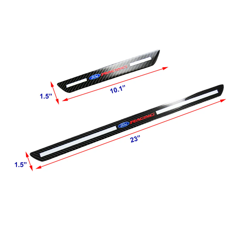 For Ford Carbon Fiber Car Door Welcome Plate Sill Scuff Cover Panel Sticker 4PCS Set - Image 5
