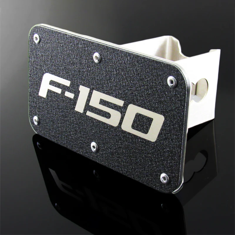 For Ford F150 Rugged Black Stainless Steel Hitch Cover 2" Trailer Tow Receiver - Image 4
