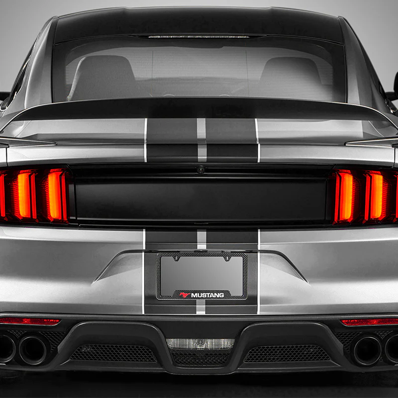 For FORD MUSTANG Carbon Fiber Look License Plate Frame ABS X1 - Image 2