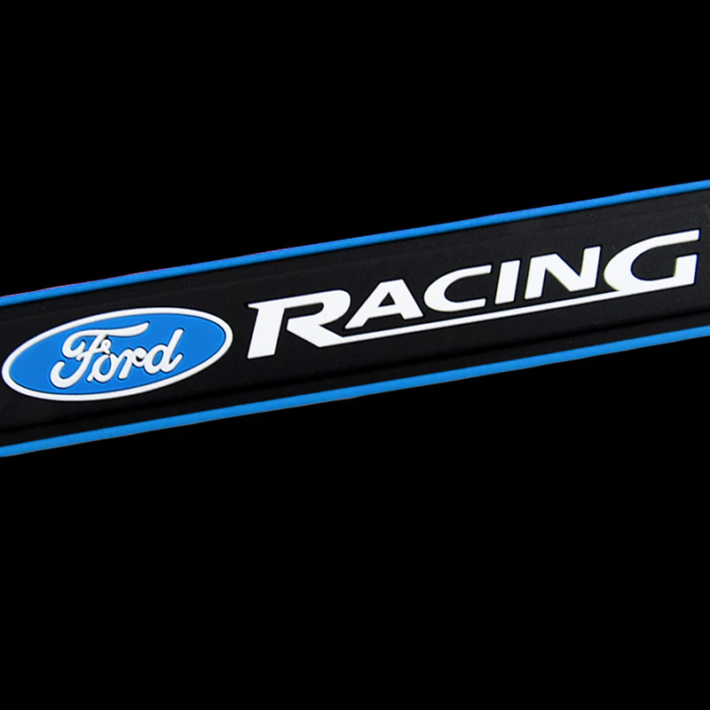 For Ford Racing Blue trimmed Door Sill Scuff Panel Cover Decal Protector 3D Anti Scratch 4PCS - Image 2