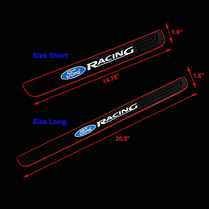 For Ford Racing Door Sill Scuff Panel Cover Decal Protector 3D Anti Scratch 4PCS - Image 5
