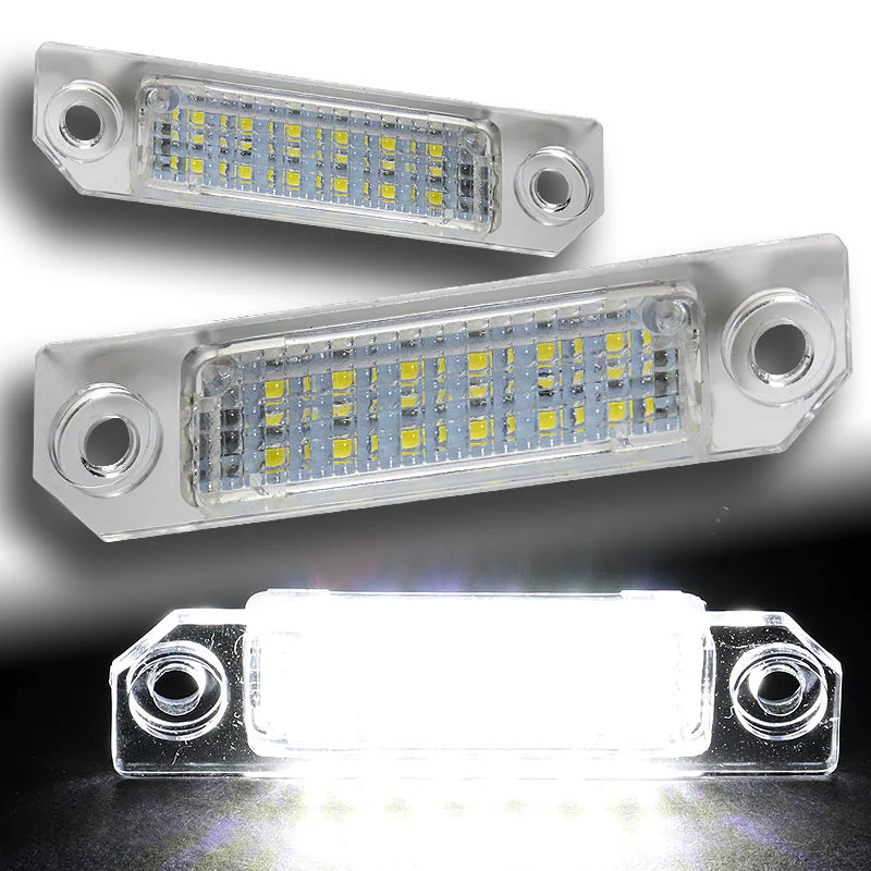 For Ford Set of Xenon White LED 6000K License Plate Lights with Wheel Tire Valves Dust Stem Air Caps - Image 10