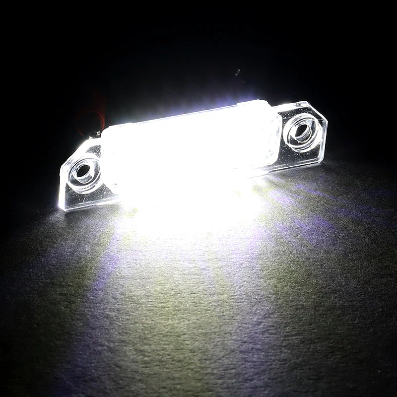 For Ford Set of Xenon White LED 6000K License Plate Lights with Wheel Tire Valves Dust Stem Air Caps - Image 4