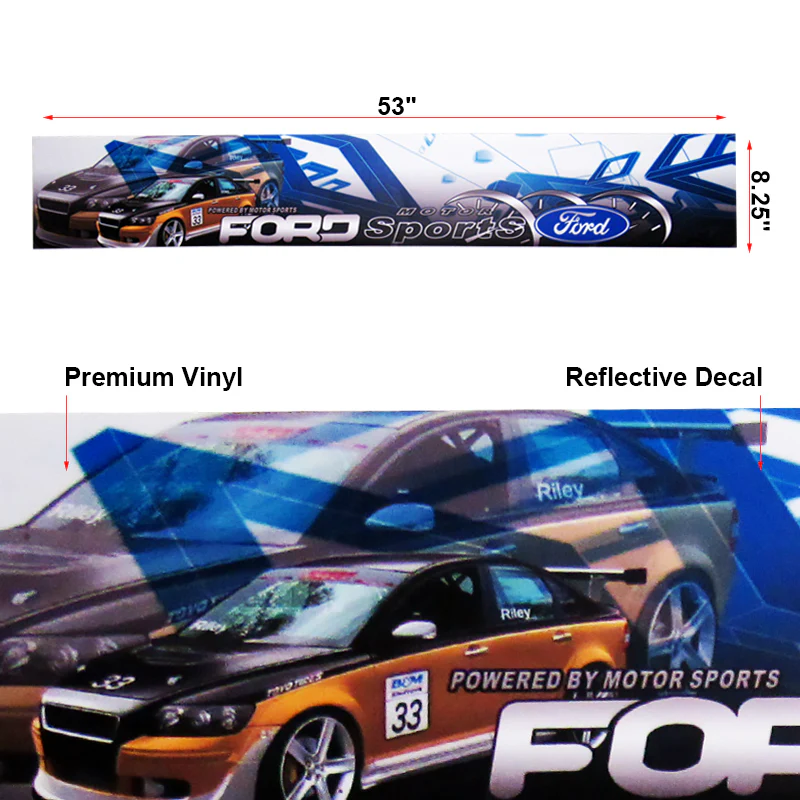 For FORD SPORTS FORD RACING Car Window Windshield Vinyl Banner Decal Sticker - Image 2