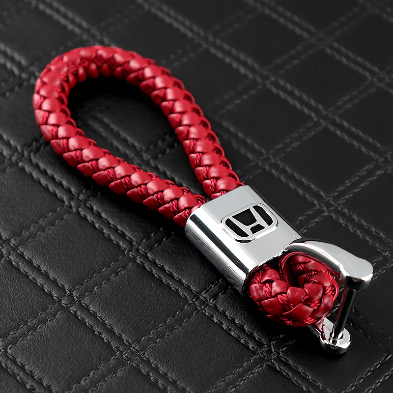 Honda Red BV Style Calf Leather Keychain - Image 6
