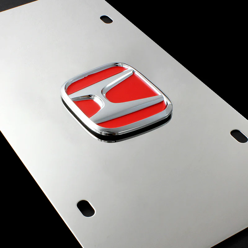 For HONDA Front 3D Mirror Stainless Steel License Plate Frame with Chrome Caps - Image 6