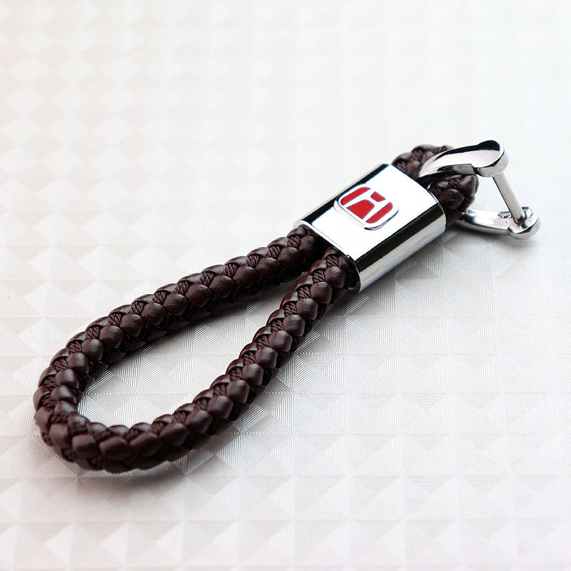 For HONDA Racing Car Center Console Armrest Cushion Mat Pad Cover with Leather Keychain Set - Image 3