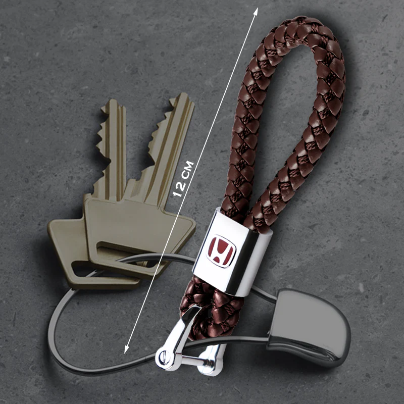 For HONDA Racing Car Center Console Armrest Cushion Mat Pad Cover with Leather Keychain Set - Image 7
