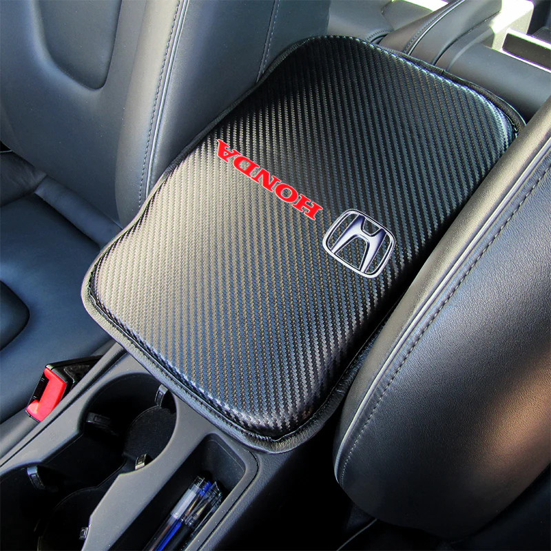 For HONDA Racing Car Center Console Armrest Cushion Mat Pad with Seat Belt Cover Combo Set - Image 6