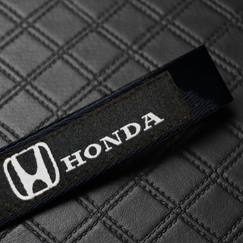 For Honda Racing Logo Keychain Metal Key Ring Hook Black Strap Nylon Lanyard - Image 4