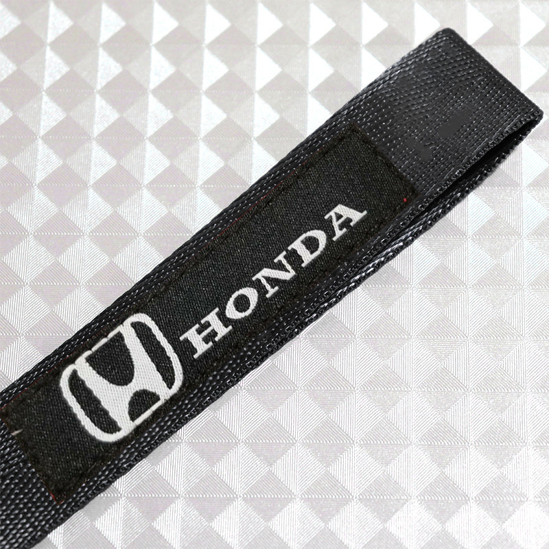 For Honda Racing Logo Keychain Metal Key Ring Hook Black Strap Nylon Lanyard - Image 5