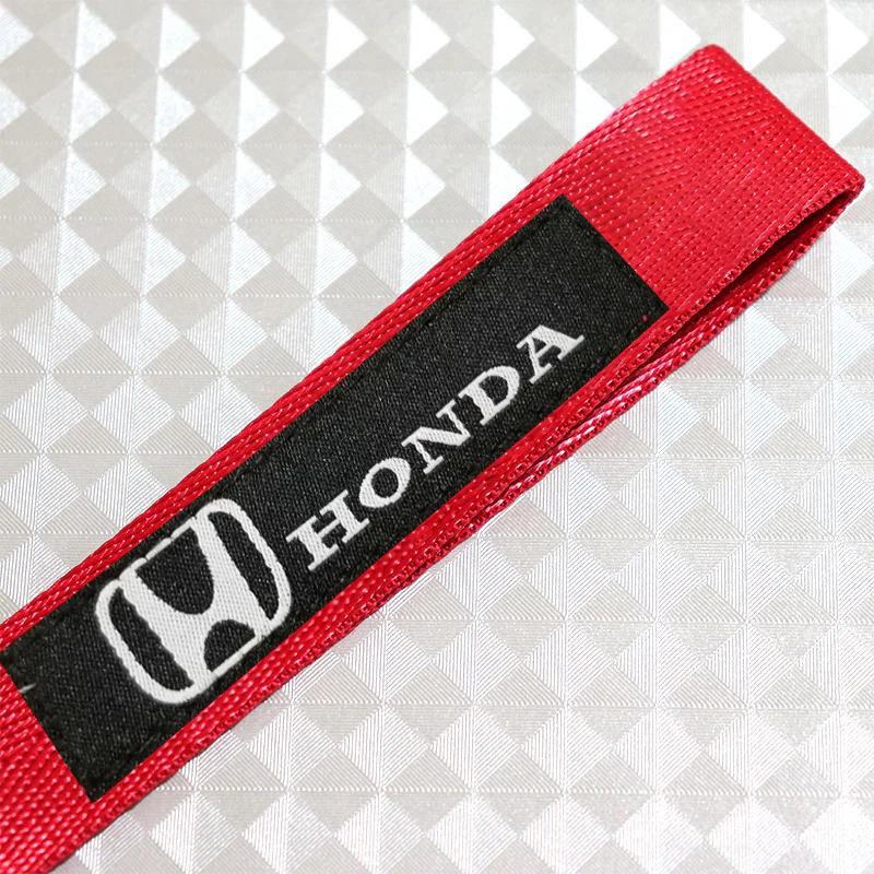 For Honda Racing Logo Keychain Metal Key Ring Hook Red Strap Nylon Lanyard - Image 5