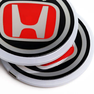 For HONDA Switchable 7 Color LED Cup Holder Car Button Mat Atmosphere Light 2PCS - Image 3
