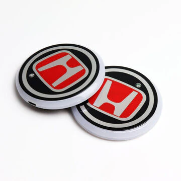 For HONDA Switchable 7 Color LED Cup Holder Car Button Mat Atmosphere Light 2PCS - Image 4
