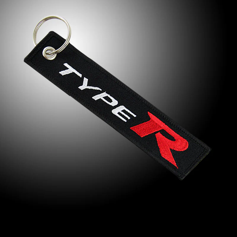 For Honda Type R Integra DC5 EK DC2 Civic Si EMBROIDERED DOUBLE SIDE KEYCHAIN X2 - Image 3