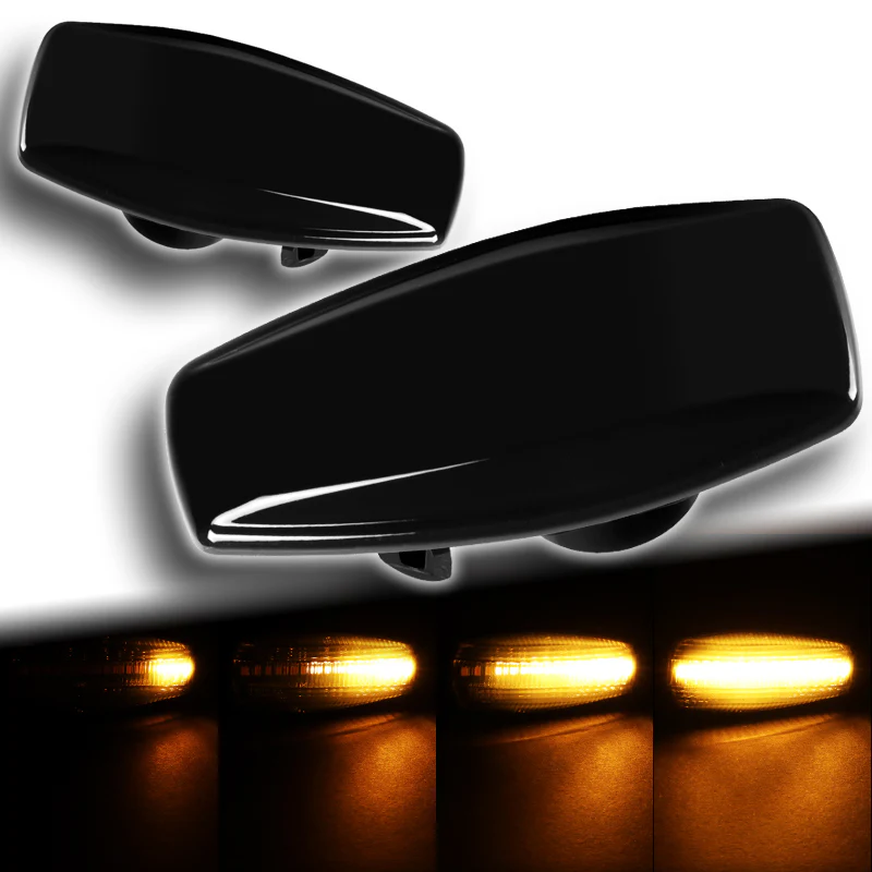 For Hyundai Tucson Tiburon Sonata Smoke Sequential LED Signal Side Marker Lights - Image 8
