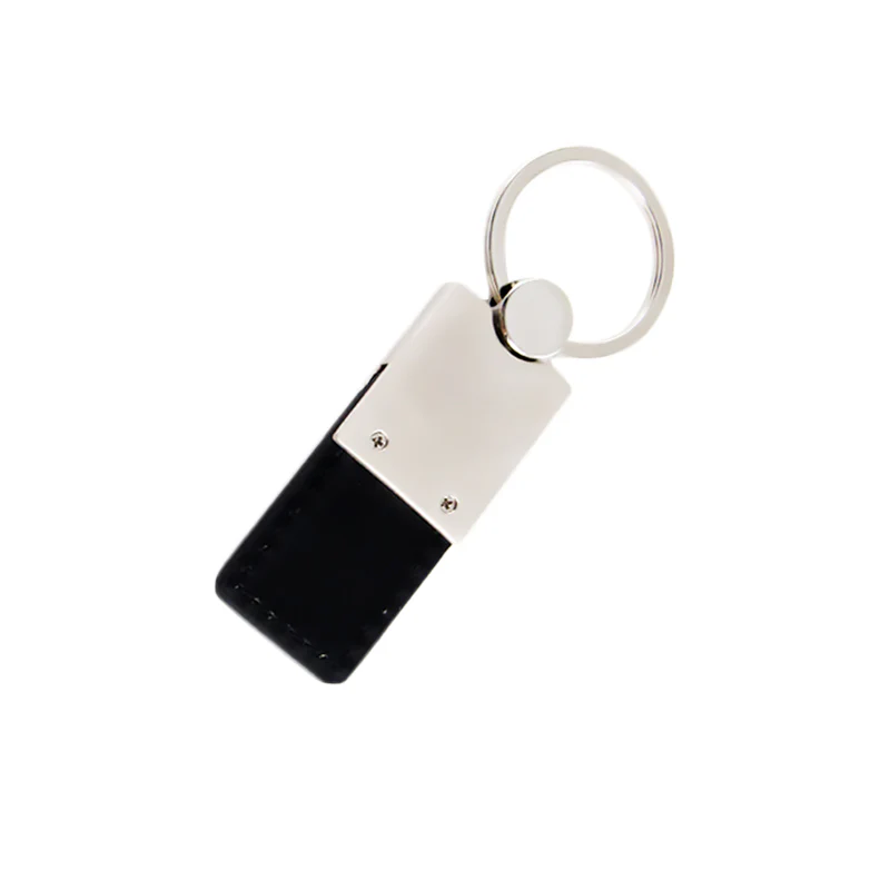 For INFINITI Logo Authentic Black Leather Rectangular Key Fob Keyring Keychain Tag - Image 5