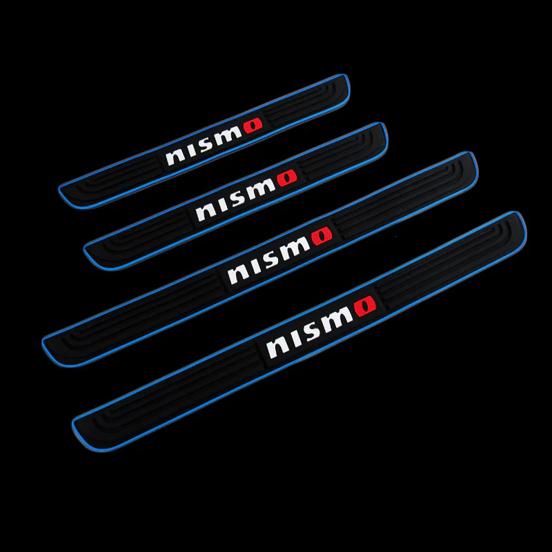 For JDM Nismo Blue Rubber Car Door Scuff Sill Cover Panel Step Protector 4PCS Set - Image 6