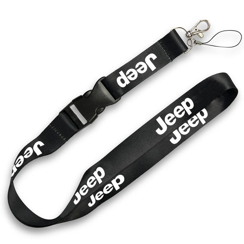 For JEEP BLACK Key Chain Logo Neck Strap Quick Release Cell Phone Lanyard x1 - Image 5