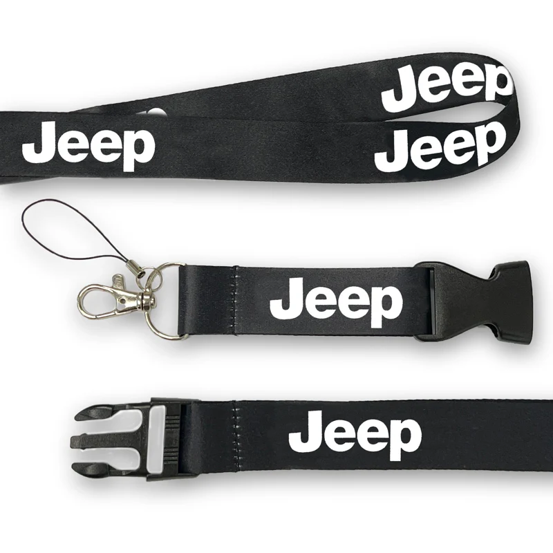 For JEEP BLACK Key Chain Logo Neck Strap Quick Release Cell Phone Lanyard x1 - Image 6