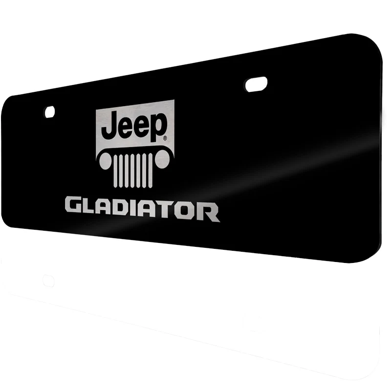 For JEEP GLADIATOR Stainless Steel Black Laser Etched License Plate 12"x 4" - Image 2