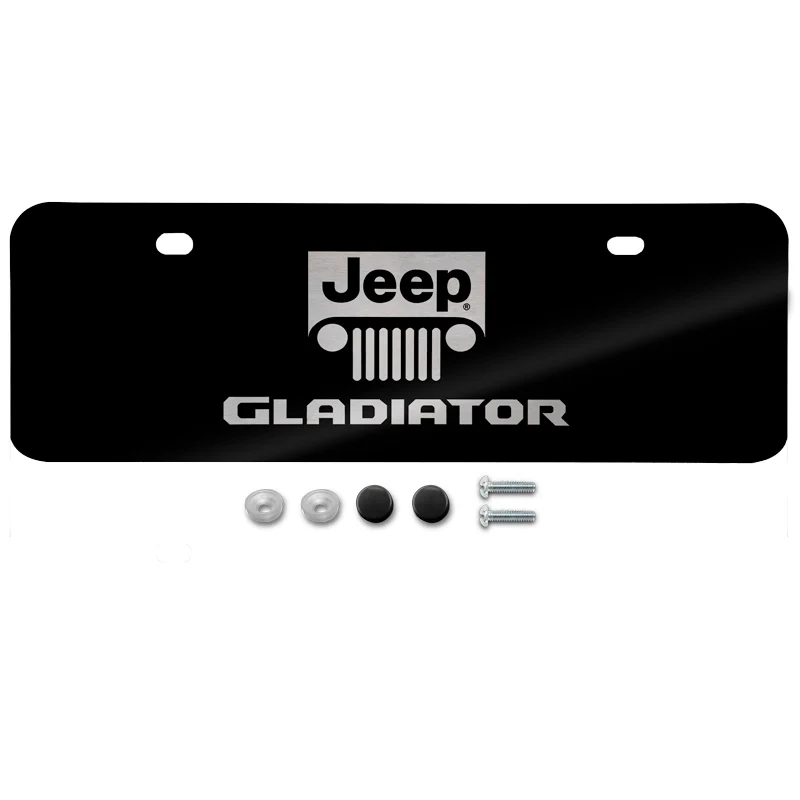 For JEEP GLADIATOR Stainless Steel Black Laser Etched License Plate 12"x 4" - Image 3