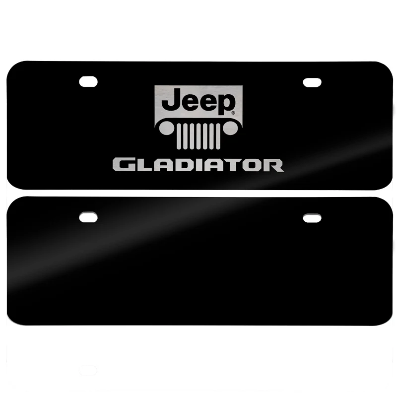 For JEEP GLADIATOR Stainless Steel Black Laser Etched License Plate 12"x 4" - Image 4