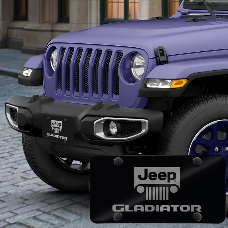 For JEEP GLADIATOR Stainless Steel Laser Etched License Plate Black PL.GLADNL.EB - Image 3