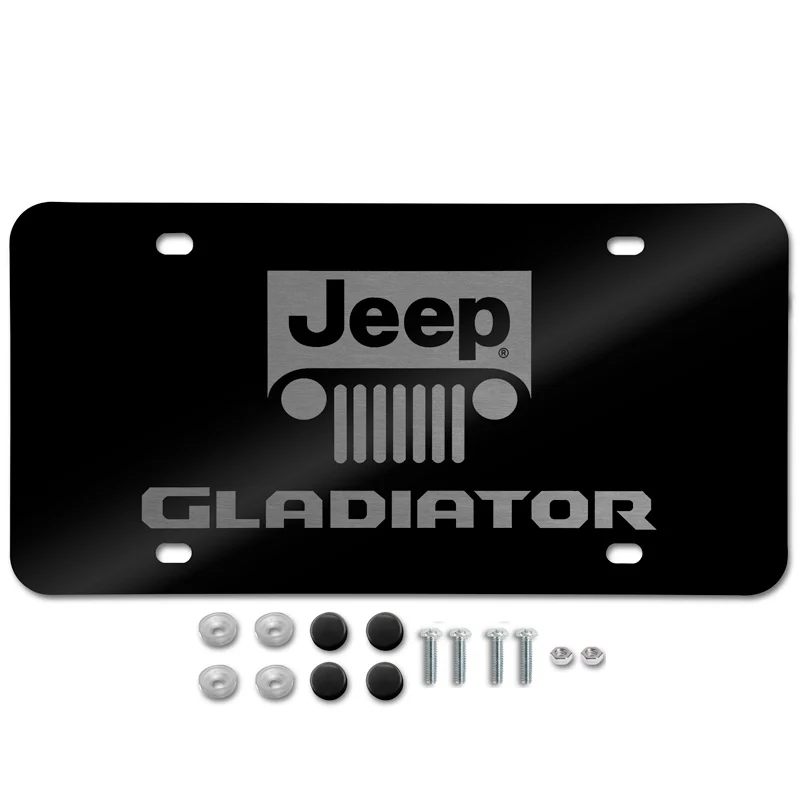 For JEEP GLADIATOR Stainless Steel Laser Etched License Plate Black PL.GLADNL.EB - Image 4