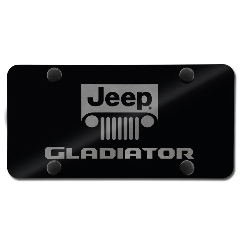 For JEEP GLADIATOR Stainless Steel Laser Etched License Plate Black PL.GLADNL.EB - Image 6