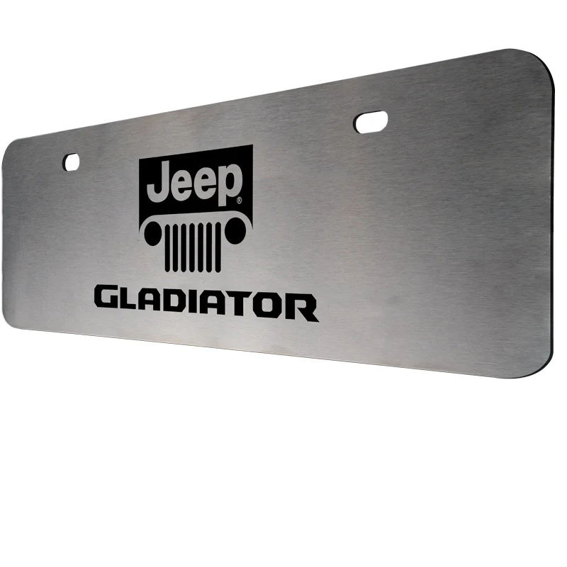 For JEEP GLADIATOR Stainless Steel Laser Etched License Plate Chrome 12"x 4" - Image 3