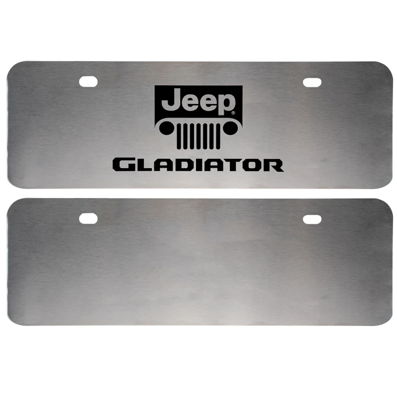For JEEP GLADIATOR Stainless Steel Laser Etched License Plate Chrome 12"x 4" - Image 4