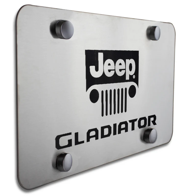 For JEEP GLADIATOR Stainless Steel Laser Etched Logo Chrome License Plate 12"x 6" - Image 3