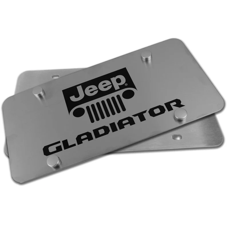 For JEEP GLADIATOR Stainless Steel Laser Etched Logo Chrome License Plate 12"x 6" - Image 4