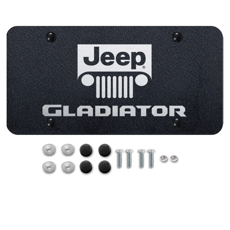 For JEEP GLADIATOR Stainless Steel Laser Etched Logo Rugged Black License Plate PL.GLADNL.ERB - Image 2