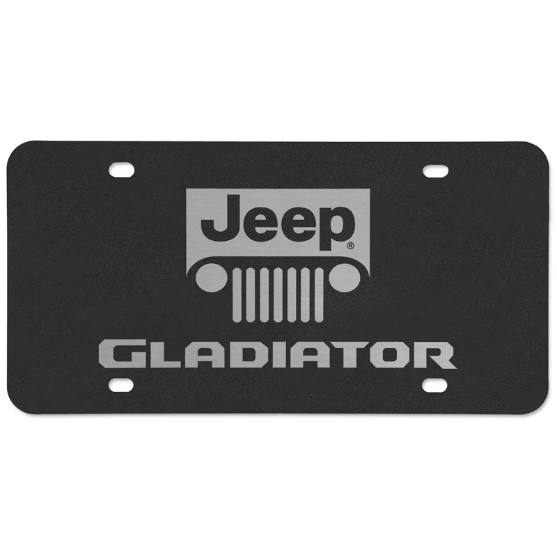For JEEP GLADIATOR Stainless Steel Laser Etched Logo Rugged Black License Plate PL.GLADNL.ERB - Image 3