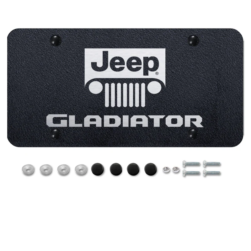 For JEEP GLADIATOR Stainless Steel Laser Etched Logo Rugged Black License Plate PL.GLADNL.ERB - Image 4