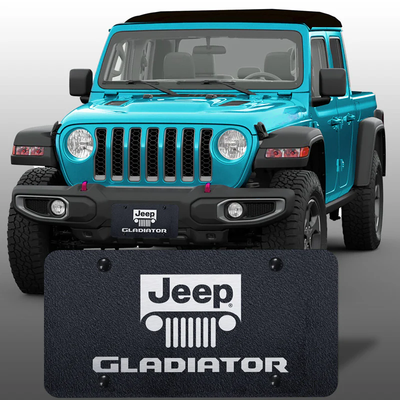 For JEEP GLADIATOR Stainless Steel Laser Etched Logo Rugged Black License Plate PL.GLADNL.ERB - Image 5