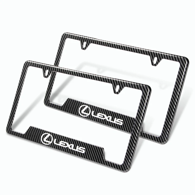 For LEXUS Carbon Fiber Look License Plate Frame ABS X2 - Image 3
