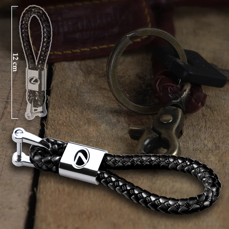 Lexus Black BV Style Calf Leather Keychain - Image 3