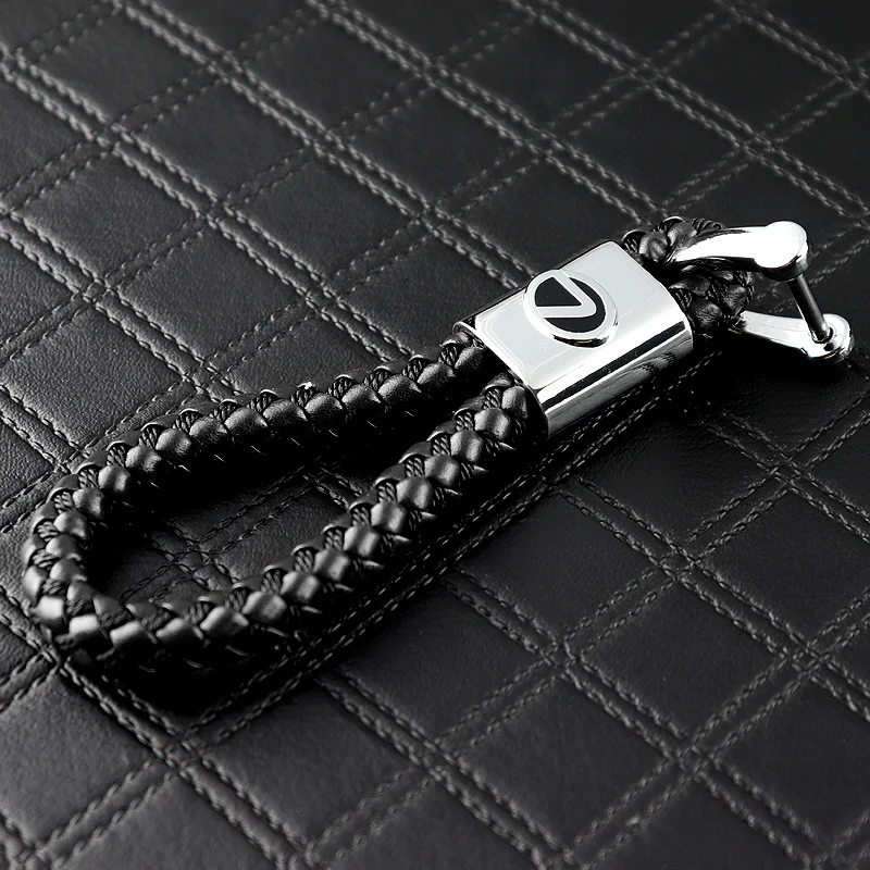 Lexus Black BV Style Calf Leather Keychain - Image 5