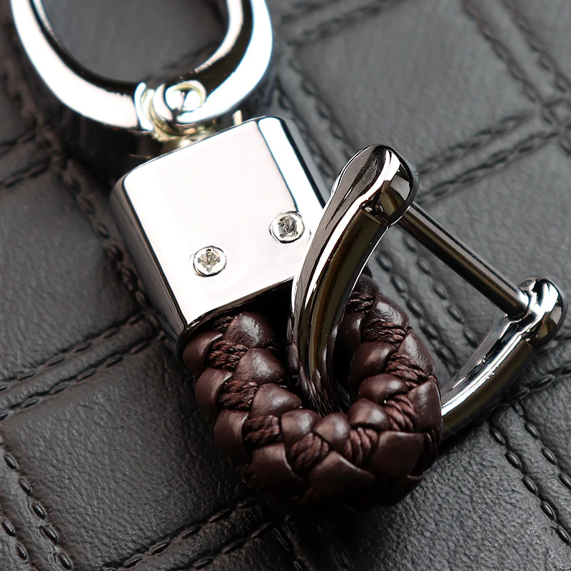Lexus Small Brown BV Style Calf Leather Keychain - Image 2