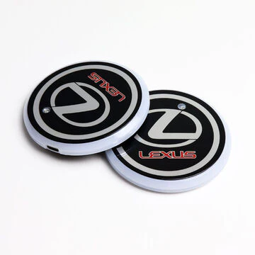 For LEXUS Switchable 7 Color LED Cup Holder Car Button Mat Atmosphere Light 2PCS - Image 4