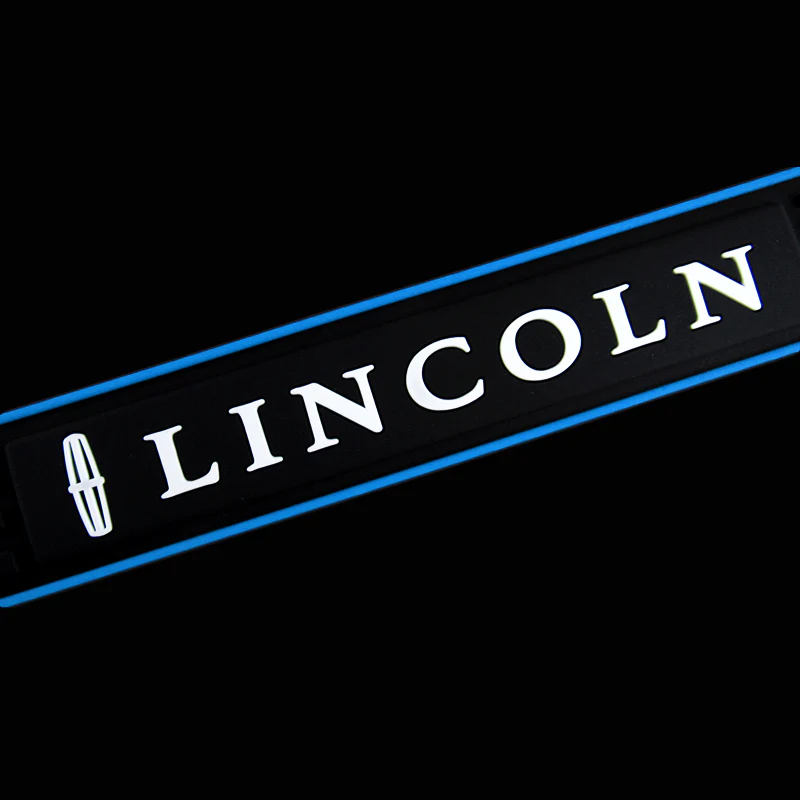 For Lincoln 4 pcs Set Blue Border Rubber Car Door Scuff Sill Cover Panel Step Protector - Image 2