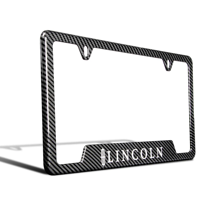 For LINCOLN Carbon Fiber Look License Plate Frame ABS X1 - Image 2
