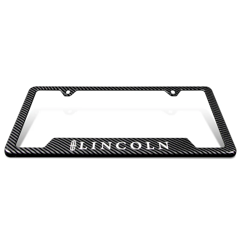 For LINCOLN Carbon Fiber Look License Plate Frame ABS X1 - Image 5