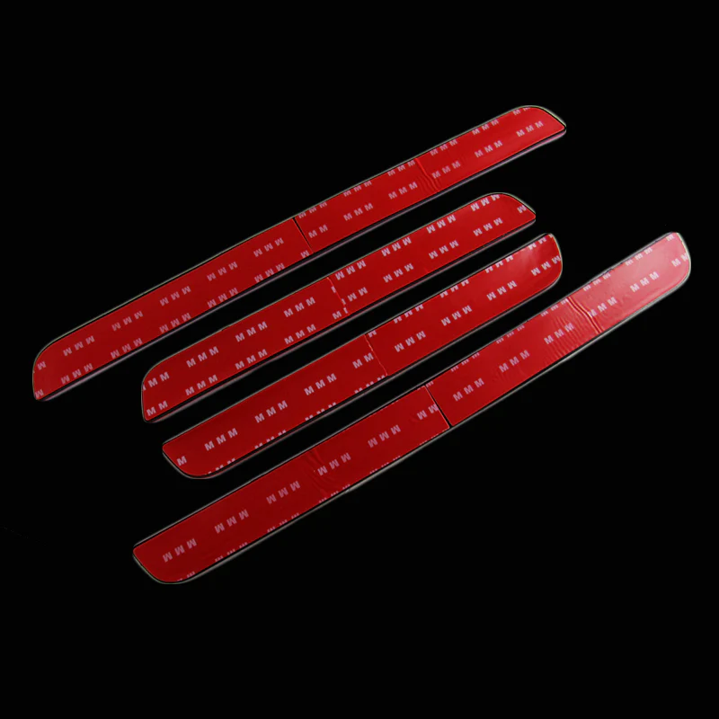For Mazda Blue trimmed Car Door Scuff Sill Cover Panel Step Rubber Protector NEW 4PCS - Image 4