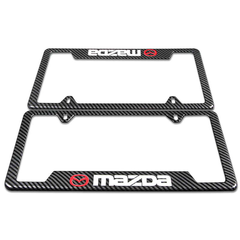 For MAZDA Carbon Fiber Look License Plate Frame ABS X2 New - Image 7