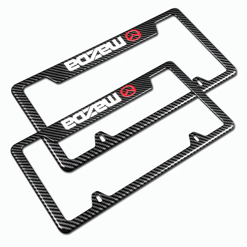 For MAZDA Carbon Fiber Look License Plate Frame ABS X2 New - Image 8