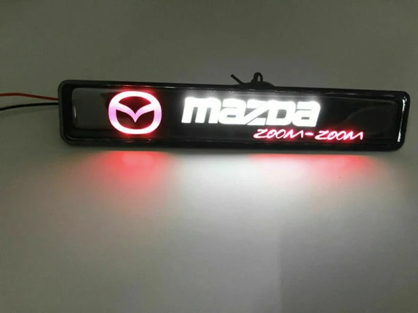 For MAZDA LED Light Car Front Grille Badge Emblem Illuminated Bumper Sticker - Image 4